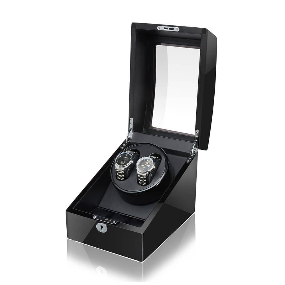 Luxury Sepano Wooden Double Watch Winder Black