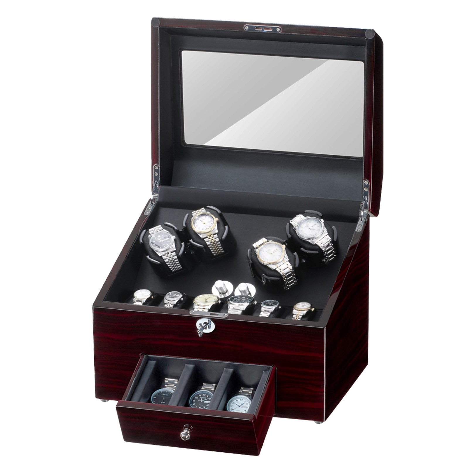 Heiden Monaco Luxury 6pc Watch Storage Case from Buy Watch Winders